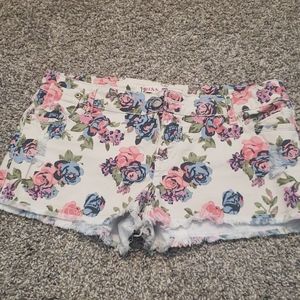 Floral "Denim" Shorts